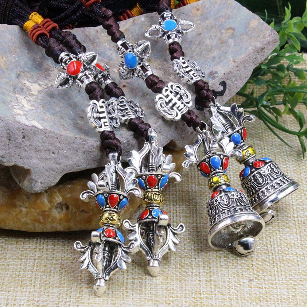 Vajra Chuông May Mắn Dây Thừng Bện Treo Túi Xách Hình Quỷ Làm Thủ Công DIY