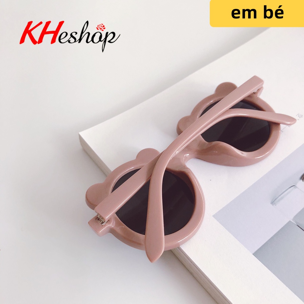 Kính mát trang trí chống tia UV hình gấu, đạo cụ chụp ảnh cho bé trai và bé gái đủ màu mã Y1601