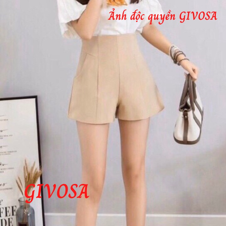 [Mã FAMAYWA giảm 10K đơn 50K] Quần Đùi Nữ Chất Vải Mềm Thiết Kế Khóa Sau Mẫu Mới -GN112 | BigBuy360 - bigbuy360.vn