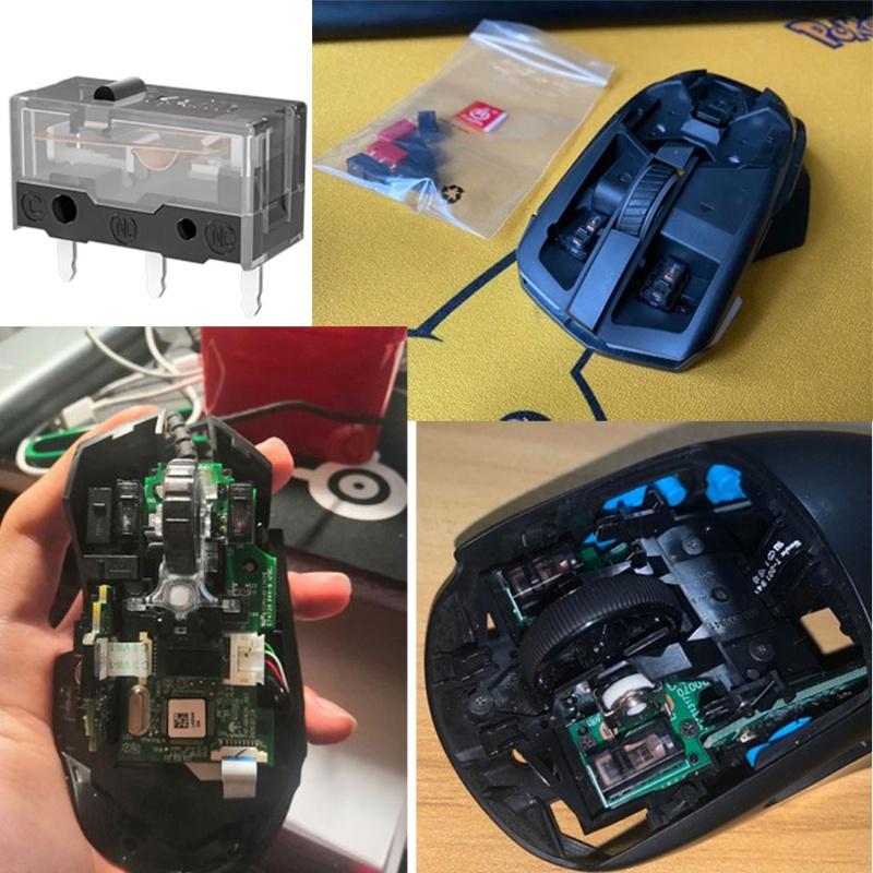 Set 4 công tắc micro Kailh GM 8.0 màu vàng chấm bi đen 3 pin 80 Million Click Life