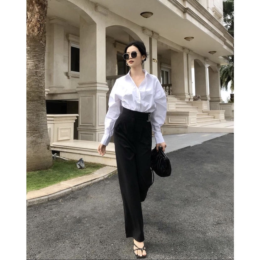 Quần Ống Rộng Cao Cấp  Olive Loose | HQ1281 | Lana Official