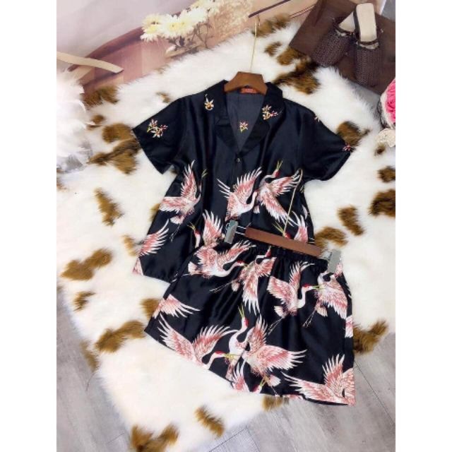 Bộ lụa đùi hạc