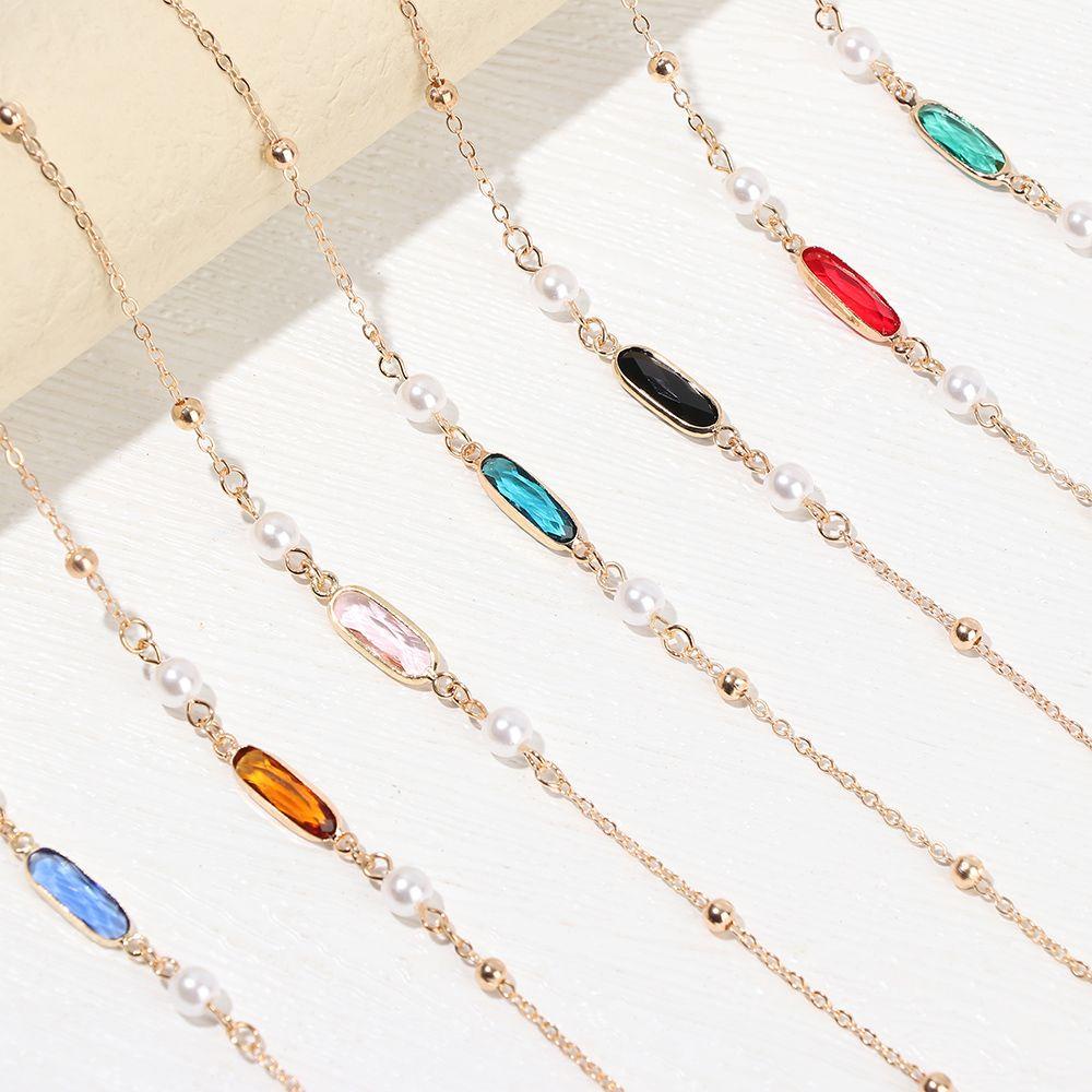 Dây Đeo Mắt Kính Chống Trượt Đính Ngọc Trai Thời Trang Dành Cho Nam Nữ|Hạt Đầy Màu Sắc / Nhiều Màu