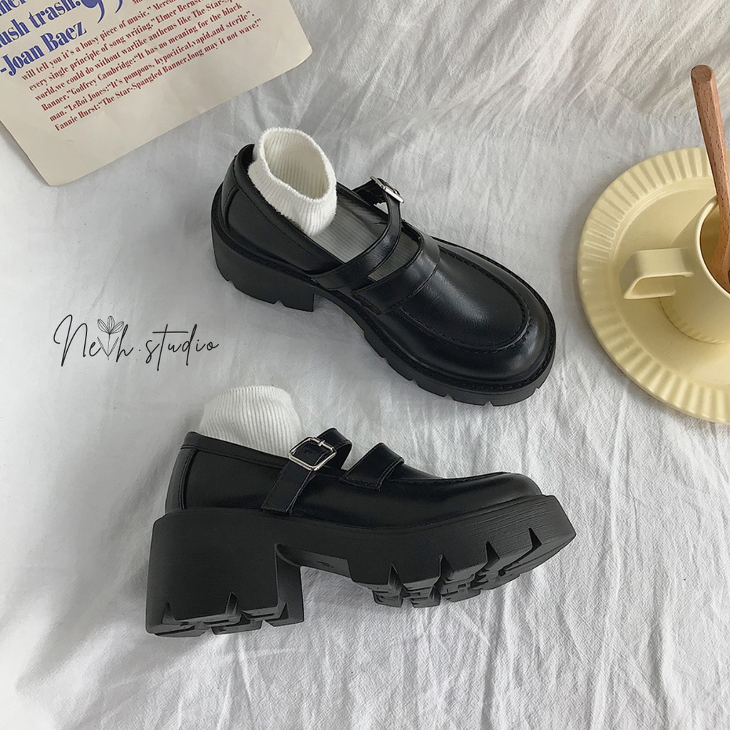 [SẴN] Giày Mary jane nữ sinh đế cao retro phong cách Hàn Quốc ulzzang neih.studio [110]