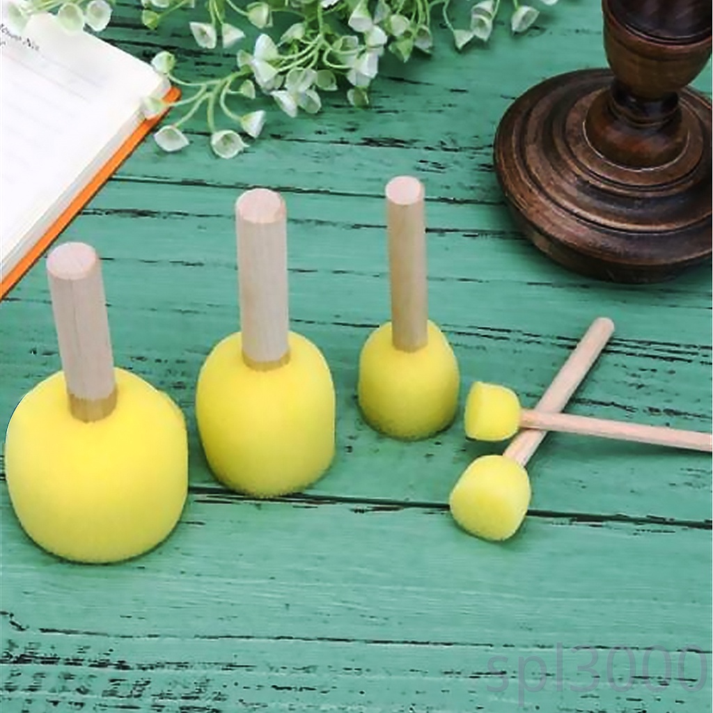 Set 5 Cọ Xốp Vẽ Tranh Sơn Dầu Màu Nước Cho Bé