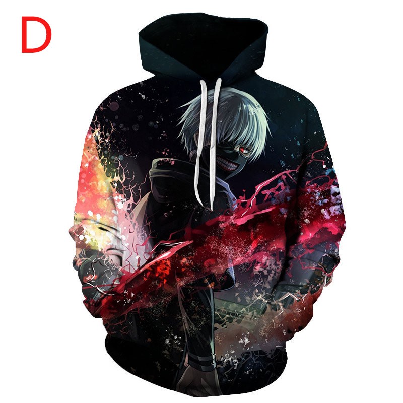 Áo khoác nam tay dài có nón in hình nhân vật Anime Tokyo Ghoul | BigBuy360 - bigbuy360.vn