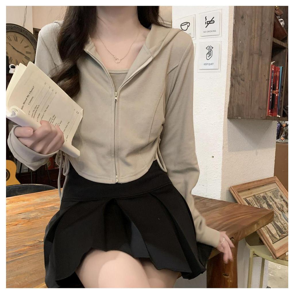 Áo Khoác Len Hai Dây + Áo Khoác Ngoài 6833 + Mũ Trùm Đầu 6833