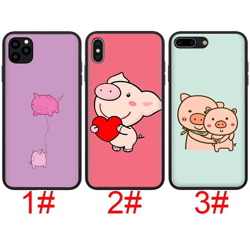 Ốp lưng mềm hình heo đáng yêu cho Apple iPhone 11 Pro XS Max XR X 8 7 6S 6 Plus 5S 5 SE 2020