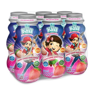 Thùng 48 chai SỮA CHUA UỐNG LIF KUN Hương Kem Dâu 90ml
