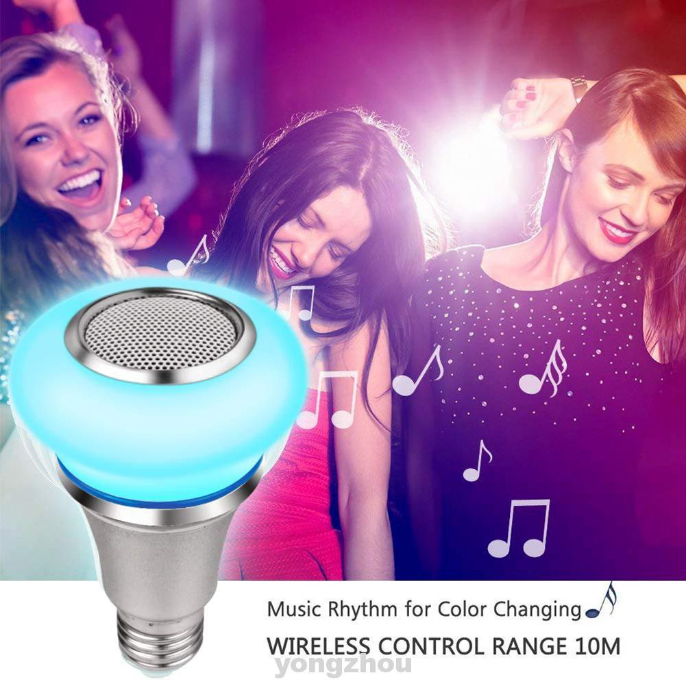 Wireless Remote Control Dimmable RGB Color Changing Bluetooth Speaker Music Light Bulb