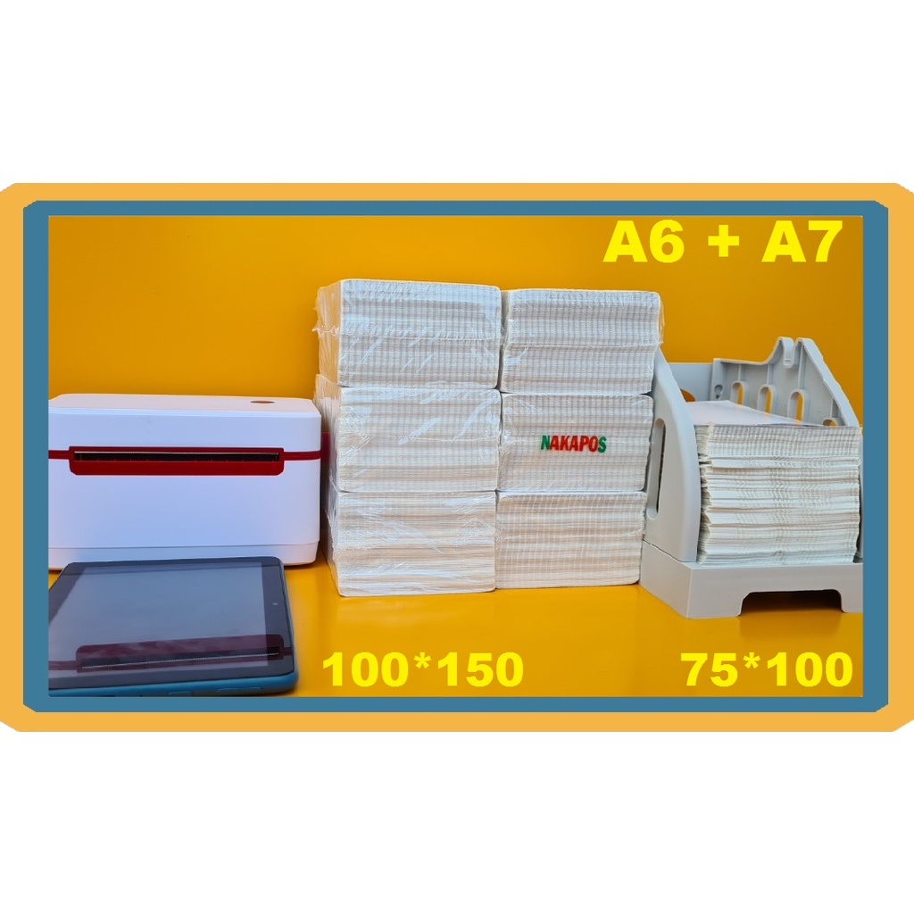 [CHÍNH HÃNG] Giấy In Nhiệt Đơn Hàng 100x150 ( 500 Tem)- 76x100x 30m(300tem) Hàng chính hãng NAKAPOS