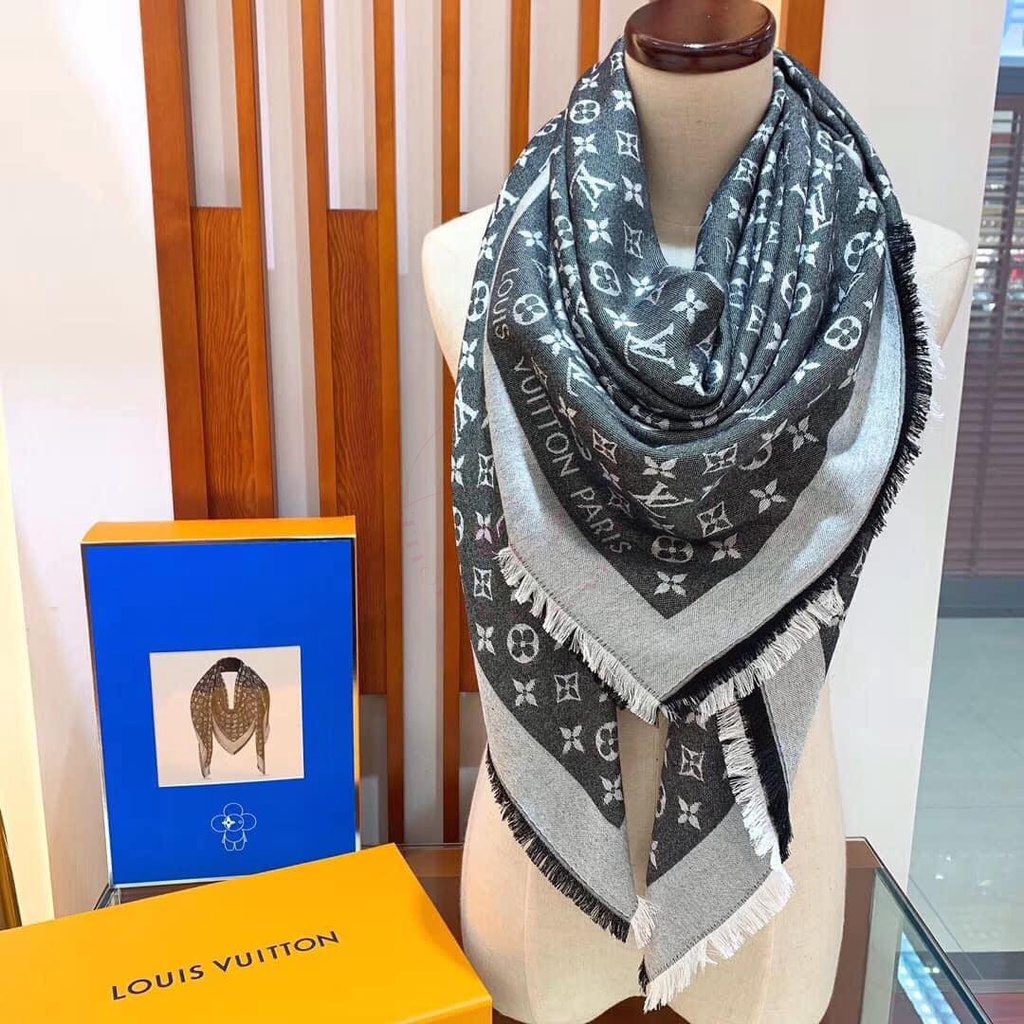 Khăn Choàng Nữ Đũi Lụa Vuông 140cm Cao Cấp 09
