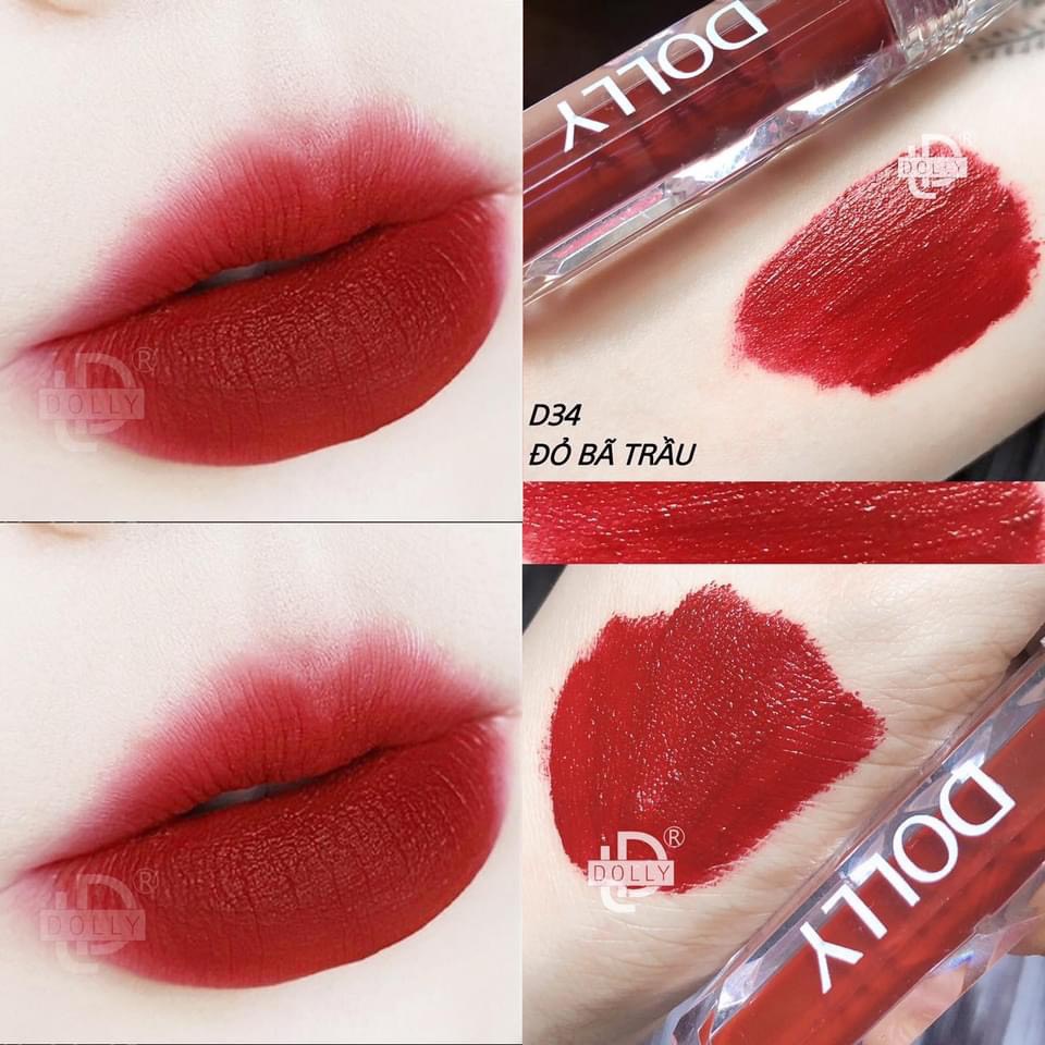 Son Kem Siêu Lì Không Chì Mềm Môi - Son Dolly Diamond Velvet Cao Cấp