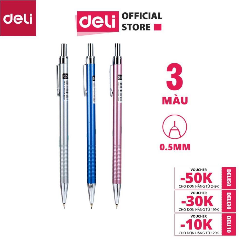 Bút chì kim kim loại Deli, Bạc/Xanh/Hồng - 1 chiếc màu ngẫu nhiên - E6492 [Deli]