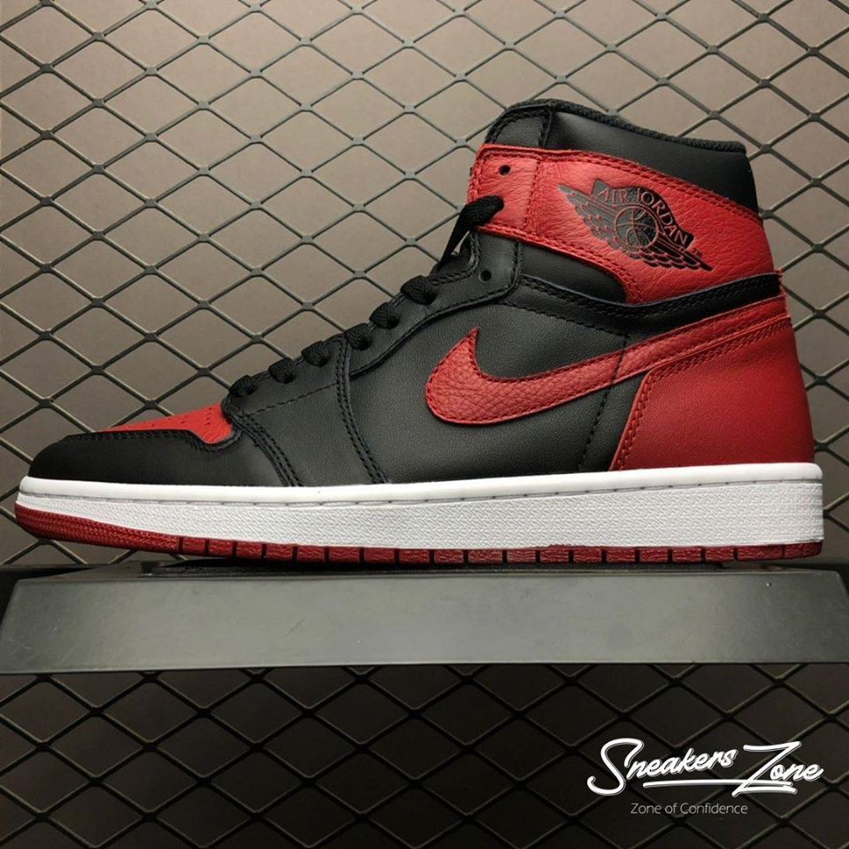 (FREESHIP+HỘP+QUÀ) Giày thể thao AIR JORDAN 1 Retro High BRED Đỏ đen cao cổ cực đẹp cho nam và nữ SALE 20 % ` "