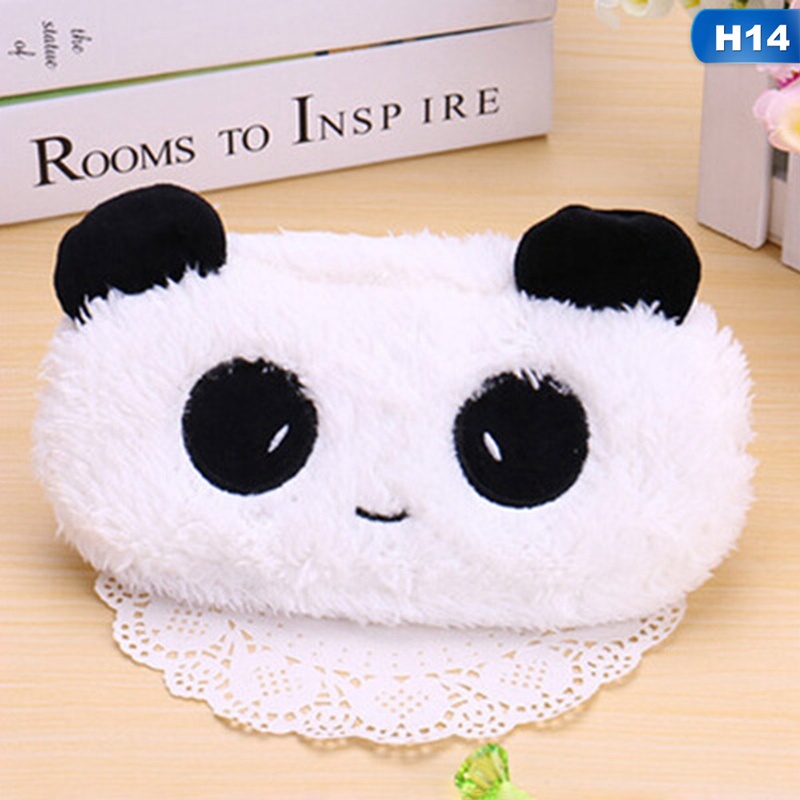 Bóp Viết Lông Nhung Mềm Cỡ Lớn Có Khóa Kéo Họa Tiết Hoạt Hình Sáng Tạo