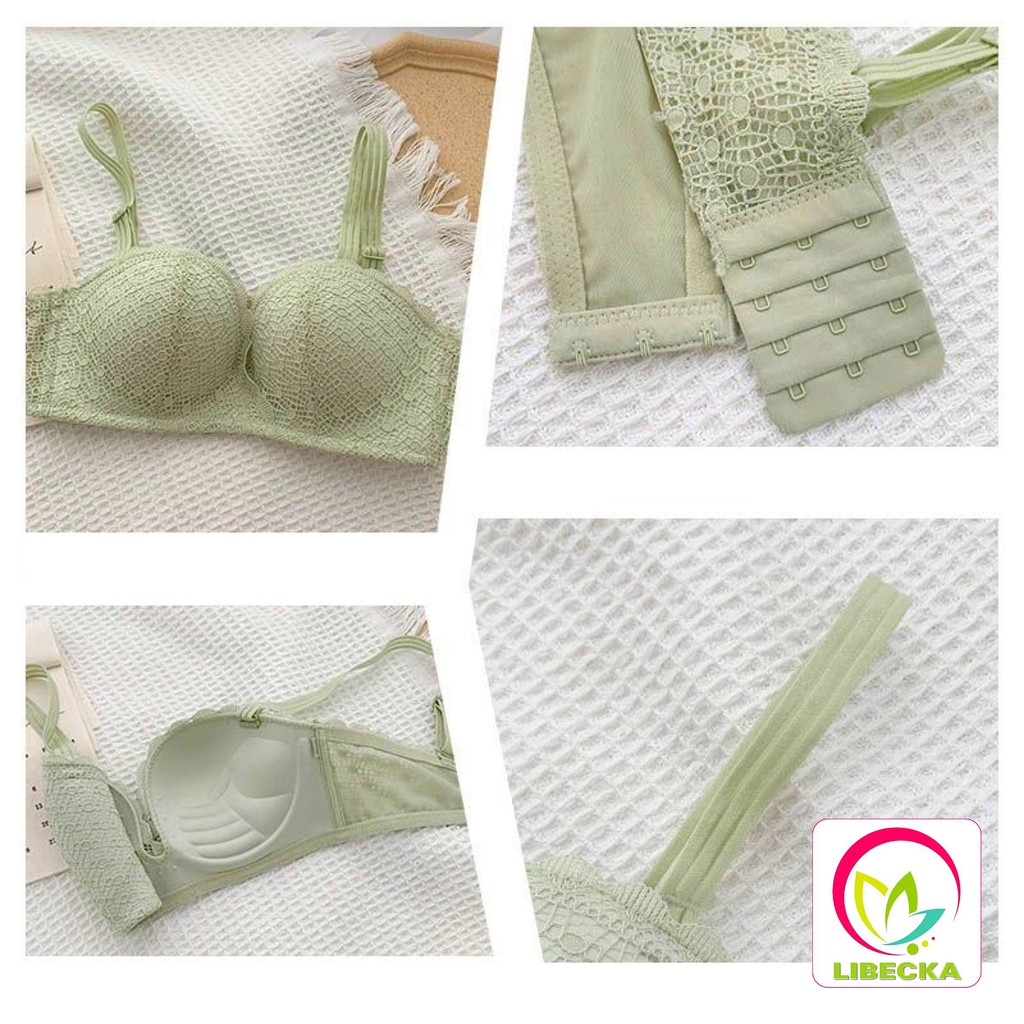 Áo ngực nữ dễ thương Ren hoa Baby cao cấp su đúc không gọng bàn tay nâng ngực tạo khe Sexy gợi cảm LIBECKA AL969