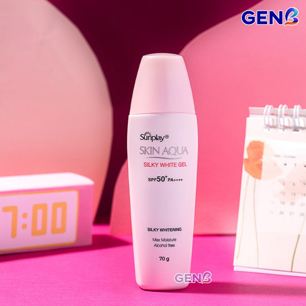 [ HÃNG CHÍNH HÃNG] Gel Chống Nắng Skin Aqua Silky White - Kem Chống Nắng Dưỡng Da Trắng Mịn - Mỹ Phẩm GenB