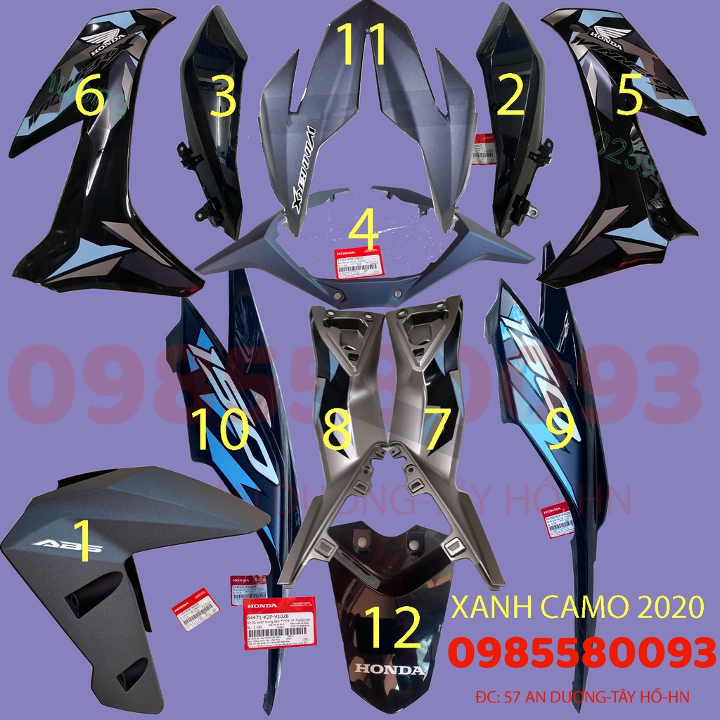 DÀN MỦ, NHỰA NHÁM Winner X Xanh Camo đời 2021 chính hãng