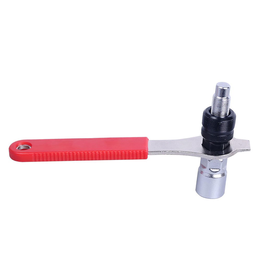 [Kitch]Bike Chain Wrench Inner Hexagon Carbon Steel with Cassette Removal Tool Auxiliary Flywheel Spanner Crank Puller