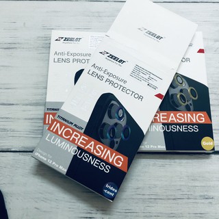 Kính Cường Lực ZEELOT camera cho iPhone 12 Pro Max viền Titan - Hàng Chính Hãng- Tặng kèm Cáp Sạc iPhone 20 cm