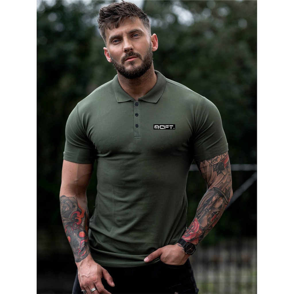 Plus size polo Mens Short Sleeved Business Fashion Polos Tshirts Slim Fitness causal Top Tees