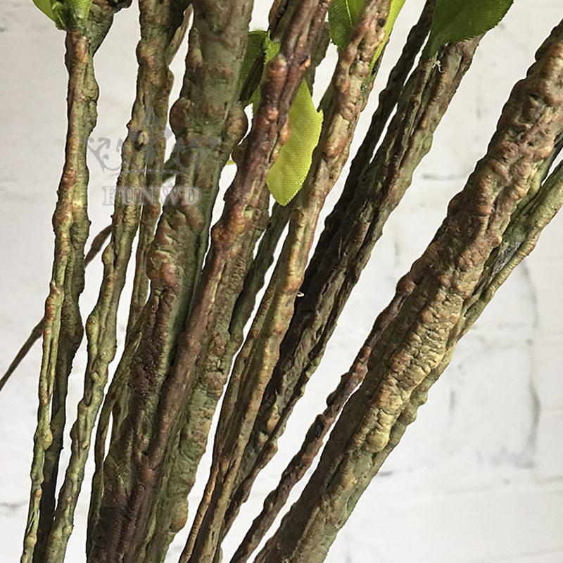 Artificial Tree Branch Indoor Display Garden Fake Plastic Simulation Dry Vine Green Leaf DIY Outdoor Decoration