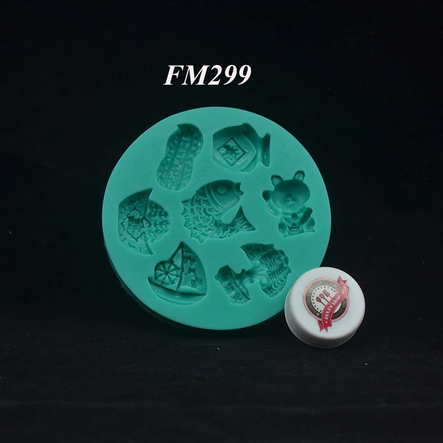 KHUÔN CÁ VÀ MÈO THẦN TÀI FM299