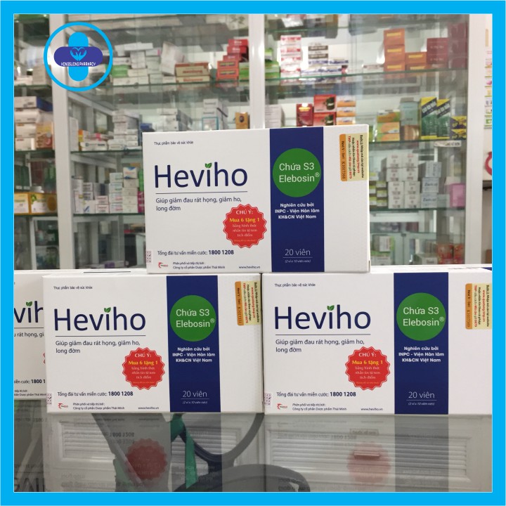 Heviho - Hỗ trợ làm ấm họng, giúp giảm ho, long đờm, hỗ trợ giảm đau rát họng do ho kéo dài