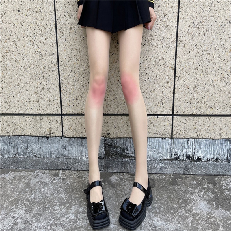 Run Quần Tất Siêu Mỏng Trong Suốt Màu Hồng Gradient Phong Cách Lolita Nhật Bản Ngọt Ngào Cho Nữ