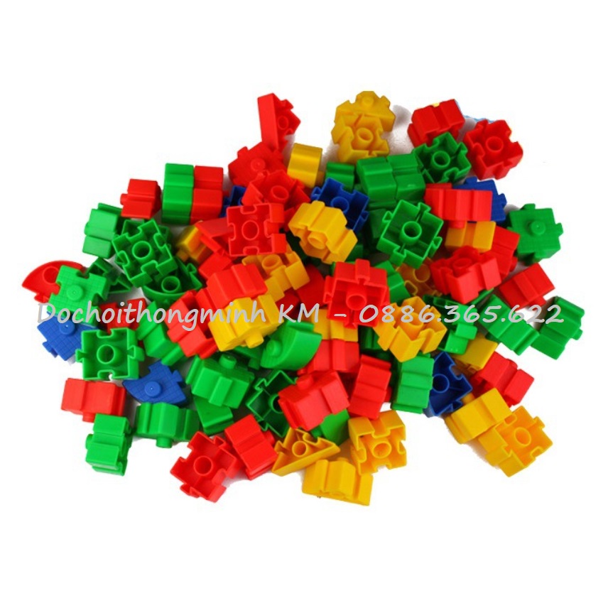 T16 - Túi Lego hình khối vuông, tam giác, đường vát cong xếp hình thú vị