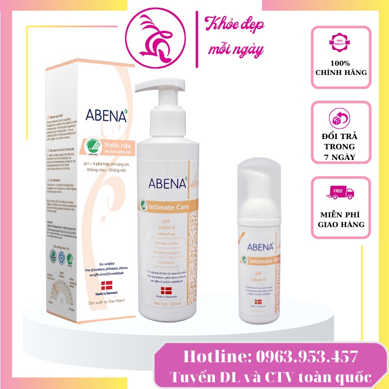 Dung dịch vệ sinh phụ nữ ABENA Intimate Care ngăn ngừa viêm nhiễm