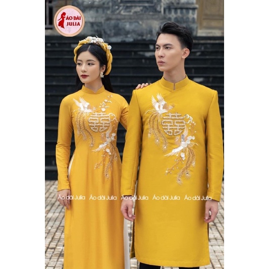 ÁO DÀI CẶP DÂU RỂ NHIỀU MÀU ÁO DÀI JULIA