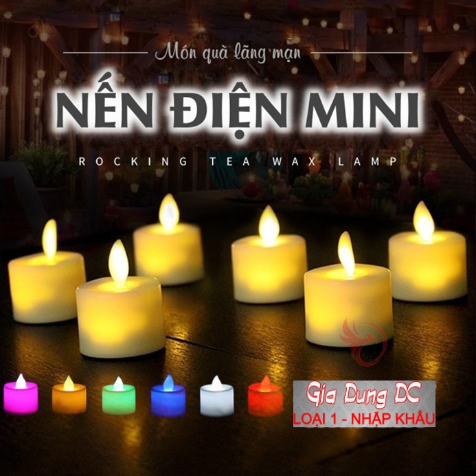 [Nhập Khẩu - LOẠI 1] Nến Điện Tử, Nến Led Mini Decor Trang Trí Nhà Cửa Nhiều Màu Sắc ( Kèm Sẵn Pin )