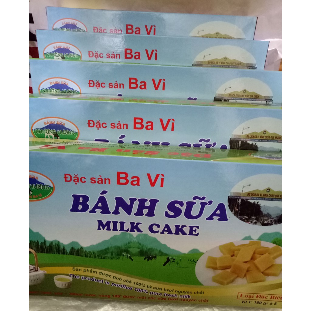 Combo 6 hộp bánh sữa Ba Vì Milk Cake (3 hộp sữa thường + 3 hộp sữa socola)