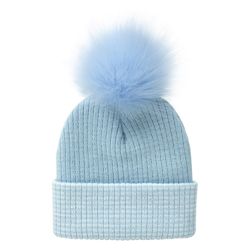 Mũ Beanie Đan Len Dày Dặn Giữ Ấm Mùa Đông Cho Bé Trai Và Gái