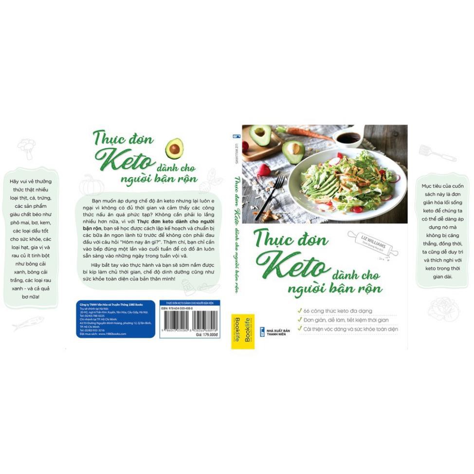 Sách Giảm Cân - Thực Đơn Keto Dành Cho Người Bận Rộn [1980 Books] | BigBuy360 - bigbuy360.vn