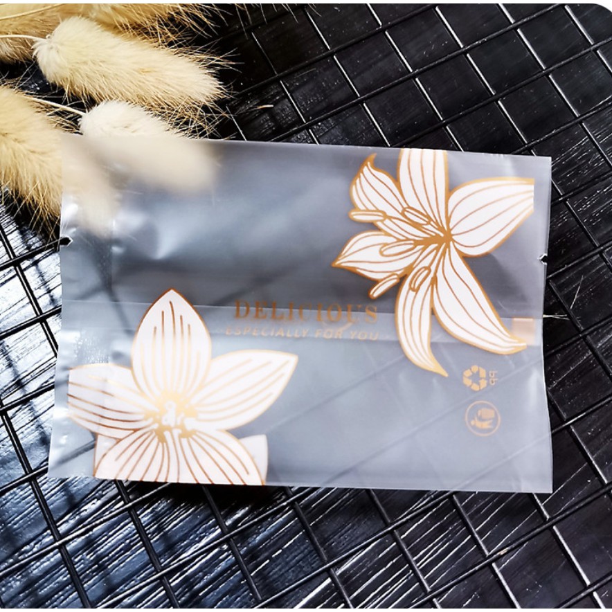 10 Túi ép hoa Delicious ⚡ HÀNG LOẠI 1 ⚡ túi ép bánh 150gr thiết kế đơn giản, đẹp mắt
