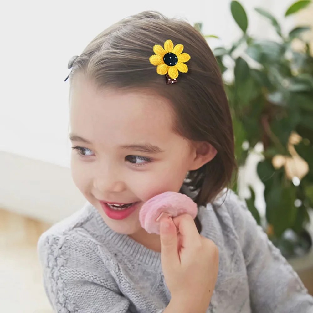Dây buộc tóc / kẹp tóc họa tiết hoa hướng dương dễ thương cho bé