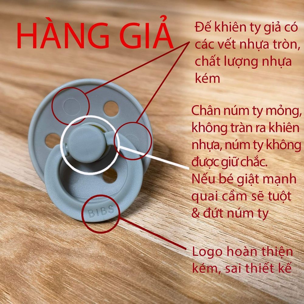 Ti giả Bibs, Ti ngậm cho bé Đan Mạch chính hãng tặng kèm nắp trứng tiện lợi