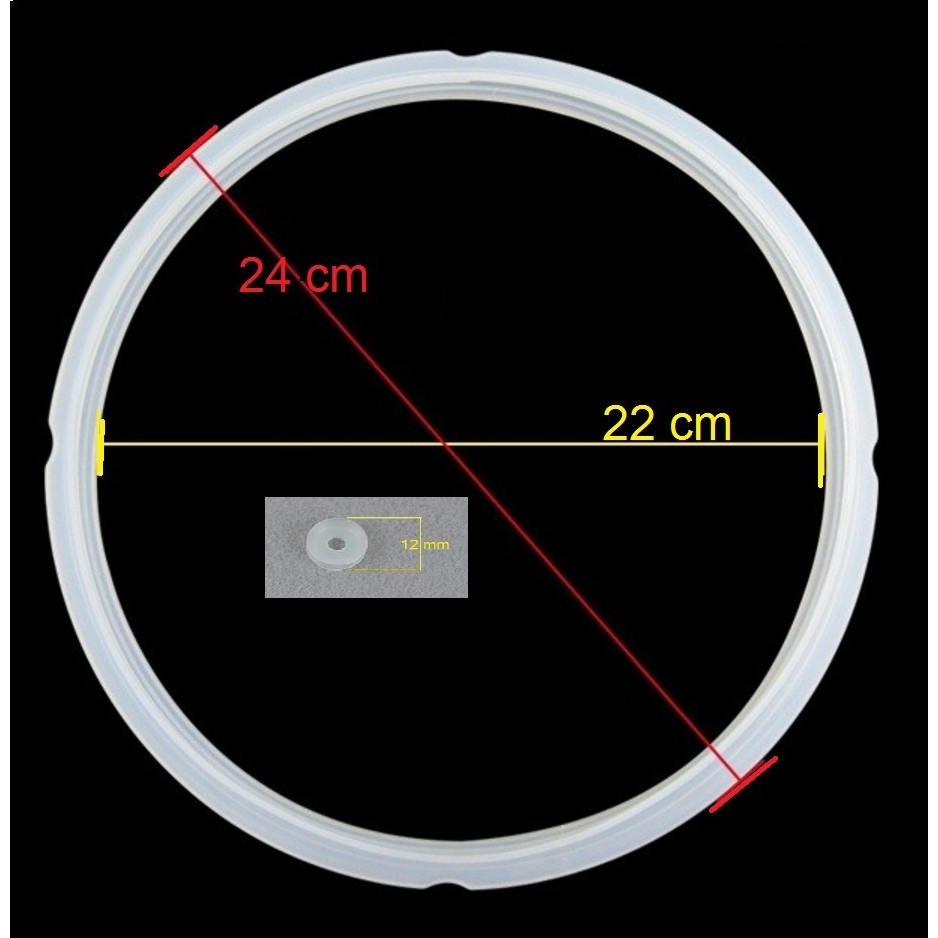 Gioăng nồi áp suất điện 4L 5L 6L - roăng nồi áp suất 22cm - 24 cm