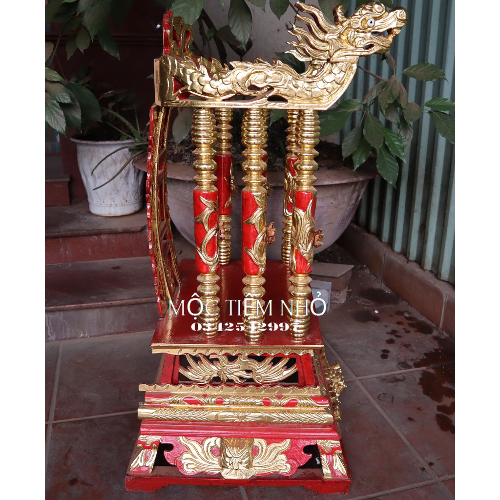 Ngai thờ cúng ỷ thờ gia tiên gỗ mít 3 cỡ ngai thờ cao 71,81,91cm