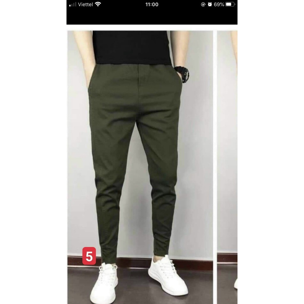 Quần Jogger Kaki Nam Phong Cách Soái Ca Cá Tính Bassic Cá Tính Cực Hot