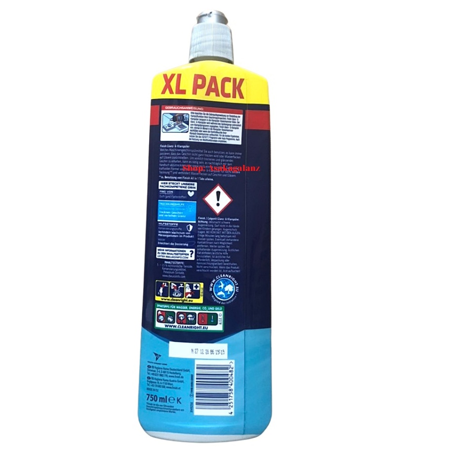 Combo gel rửa bát Finish Classic 1,5 lít + Bóng finish 800ml + Muối Finish1,5kg - Chính Hãng.