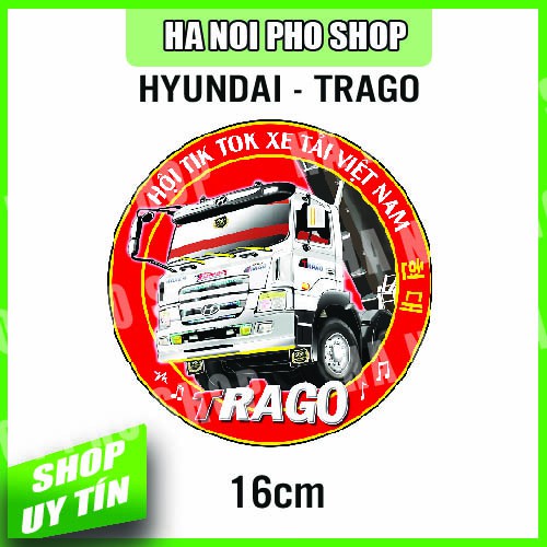 Tem dán Logo Xe tải Hyundai Trago, tem trang trí Xe tải phản quang 3M kèm quà tặng 10k