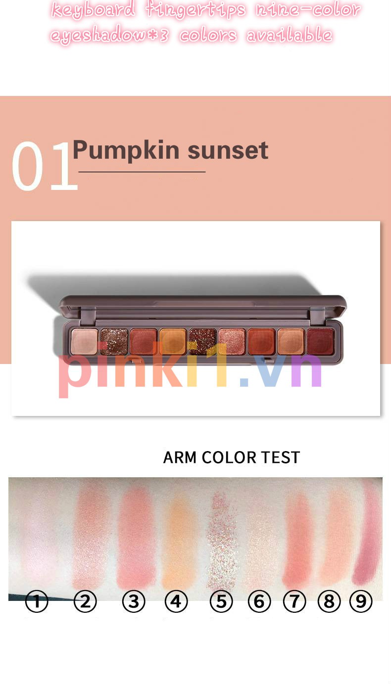 [Hàng mới về] Bảng Phấn Mắt 9 Màu Mờ Và Ánh Ngọc Trai Lấp Lánh Không Thấm Nước Thiết Kế Tiện Gọn | BigBuy360 - bigbuy360.vn