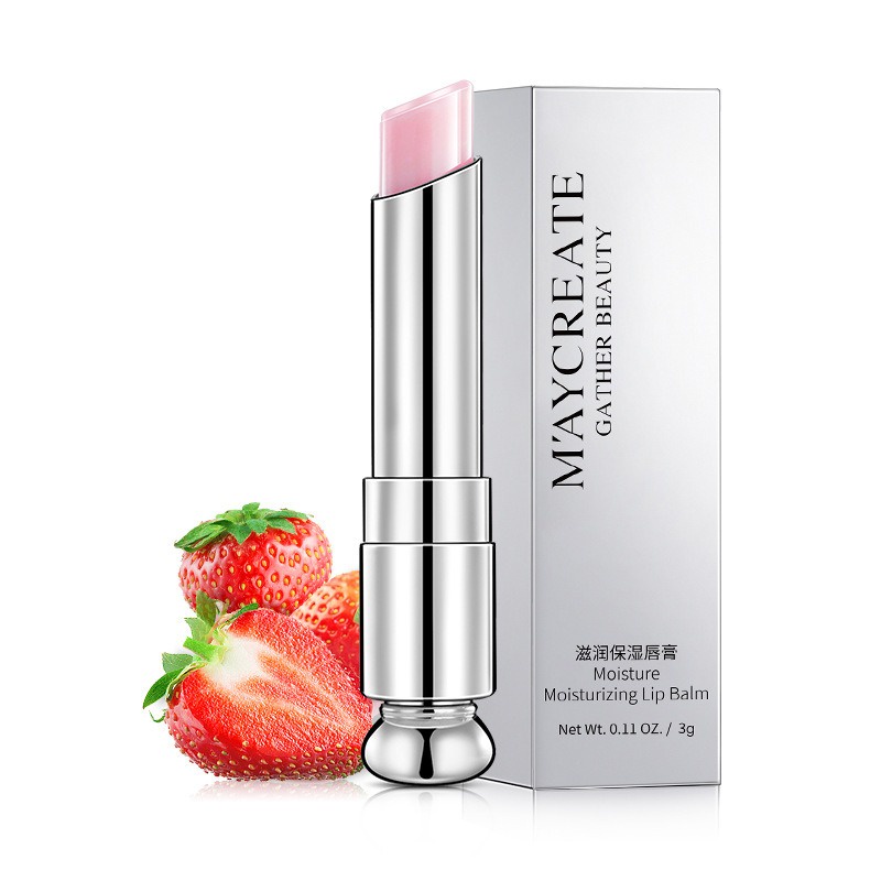 Son dưỡng môi đổi màu Strawberry Lemon Moisturizing Lip Mask0 giảm sắc tố cho môi thâm