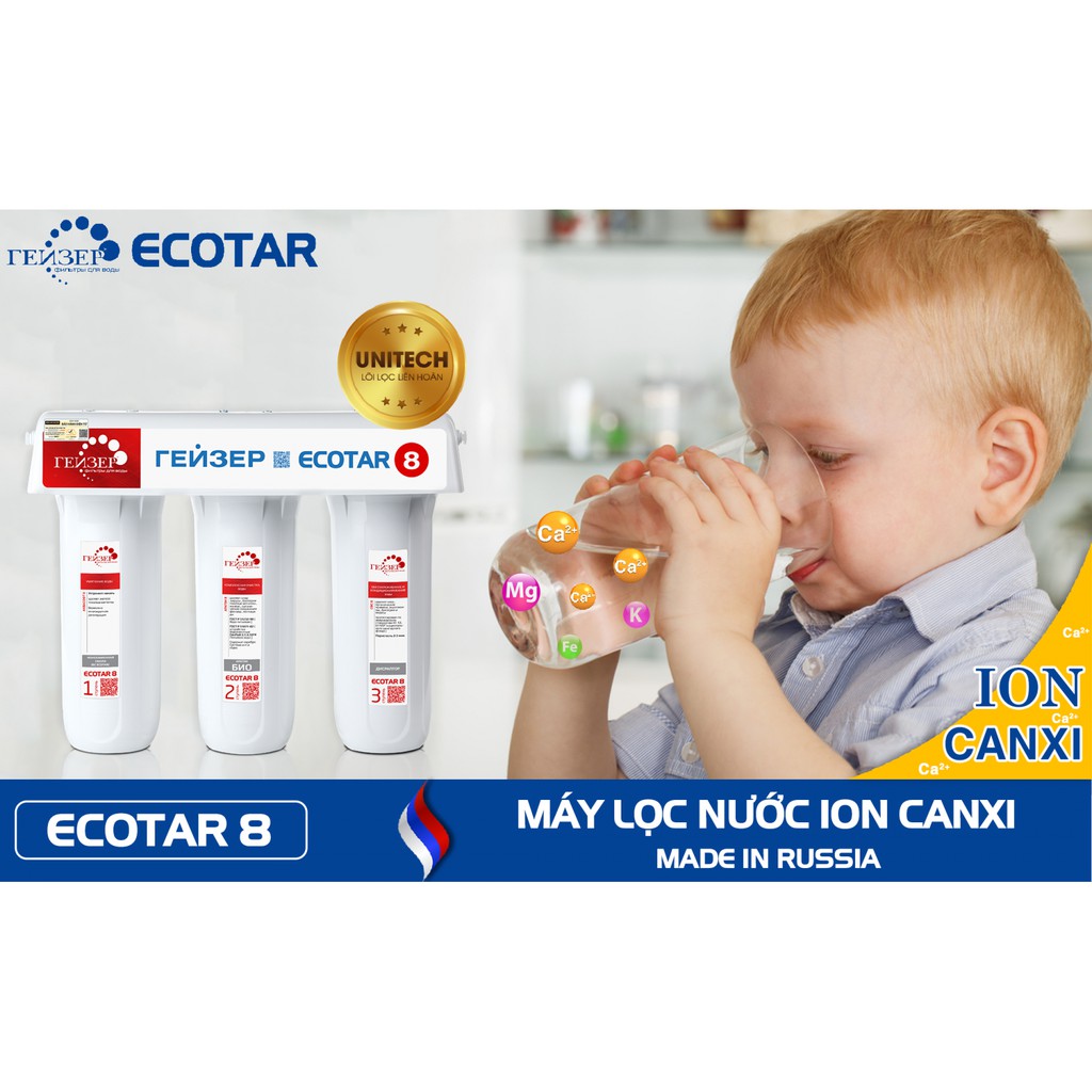 Máy Lọc Nước Nano Geyser Ecotar 8 - Không Dùng Điện Không Nước Thải