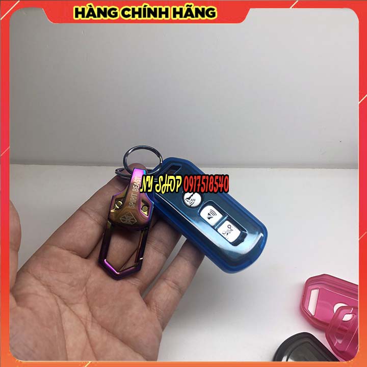 COMBO MÓC KHÓA SPIRIT KÈM ỐP CHÌA KHÓA SMARKEY SH, SH MODE, PCX TRONG SUỐT CAO CẤP