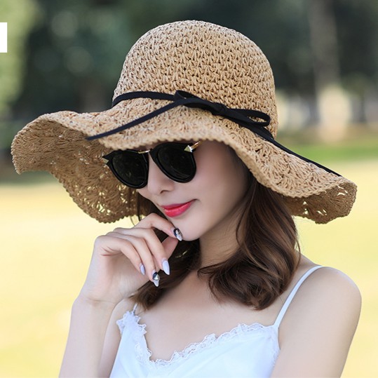 [Có Sẵn] Mũ cói mềm VINTAGE có dây nơ_MU05